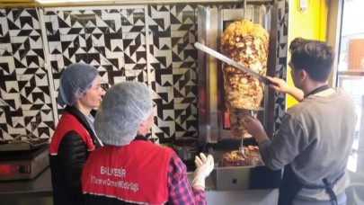 Edremit'te döner satışı yapan işletmelere şok baskın