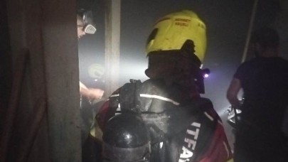 Edremit'te sunta fabrikasında korkutan yangın