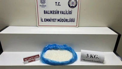 Edremit’te NARKO operasyonu: 3 Kilogram metamfetamin ele geçirildi