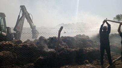 Edremit besi çiftliğinde yangın kontrol altına alındı