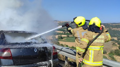 İstanbul-İzmir Otoyolu’nda araç yangını