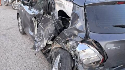 Küçükuyu’da direksiyon hakimiyetini kaybeden araç takla attı