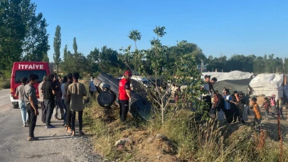 İvrindi’de araç tarlaya uçtu: 1 yaralı
