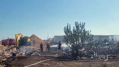 Ayvalık sanayide yangın