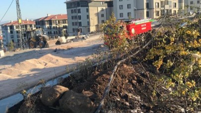 Balıkesir TOKİ’de arazi yangını