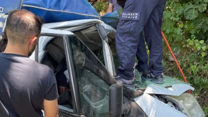 Manyas'ta trafik kazası: 1 yaralı