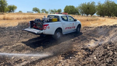 Balıkesir'de korkutan arazi yangını