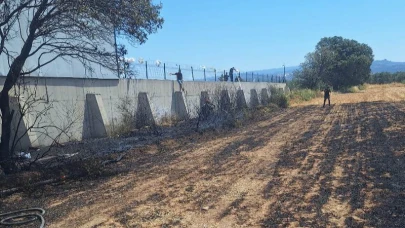 Gömeç’te anız yangını kontrol altına alındı