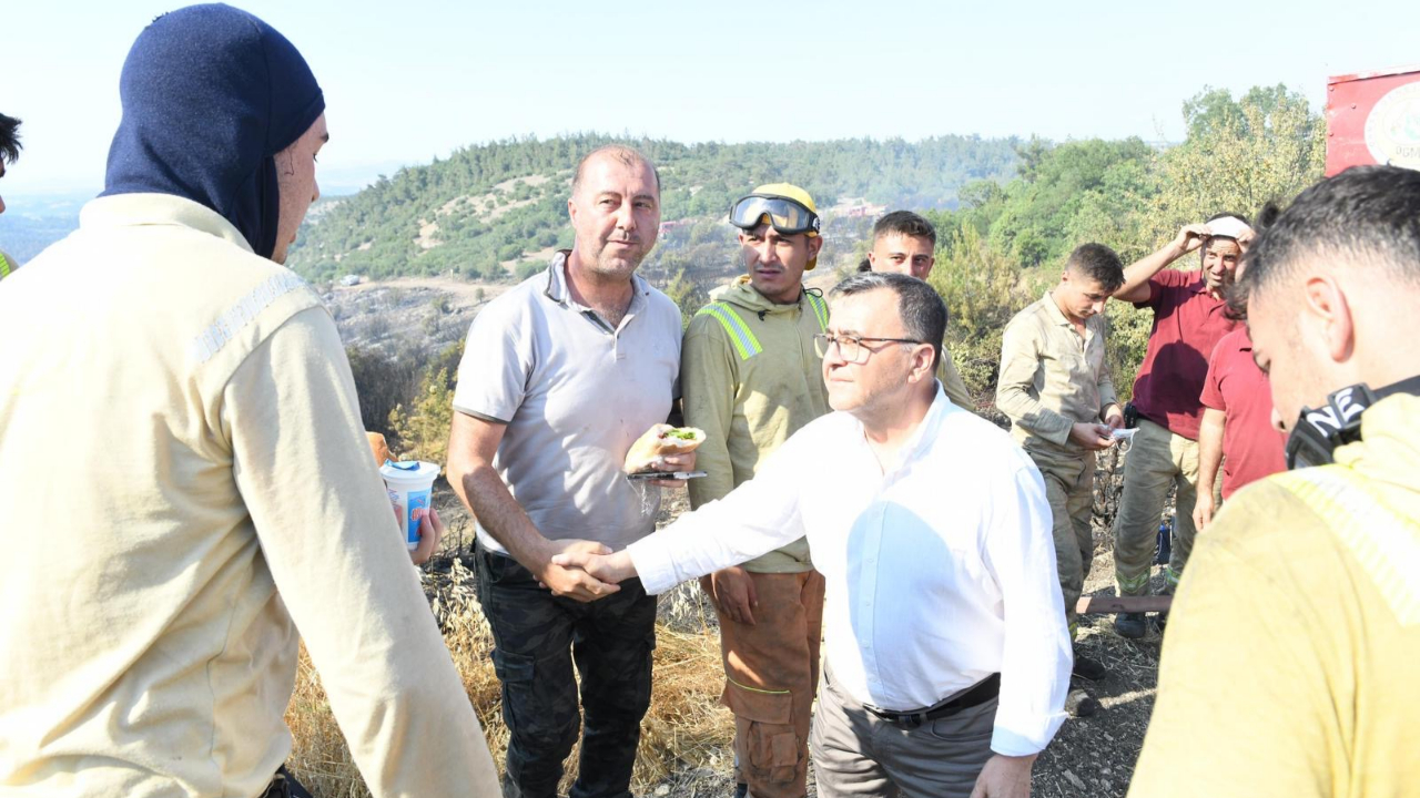 Başkan Şehirli soğutma çalışmalarına katıldı