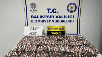 Ayvalık’ta uyuşturucu operasyonu: 7.194 adet sentetik ecza ele geçirildi