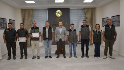 Edremit orman kahramanlarına başarı belgesi