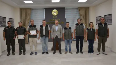 Edremit orman kahramanlarına başarı belgesi