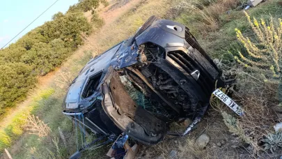 Havran'da tek taraflı trafik kazası: 2 yaralı