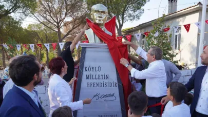 Hacıveliler Köyü’ne Atatürk büstü