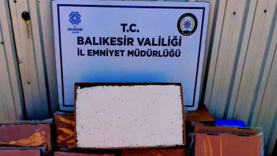 Gönen'de 75.700 adet dolu makaron ele geçirildi