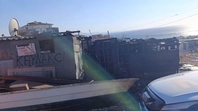 Erdek'te baraka yangını
