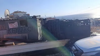 Erdek'te baraka yangını