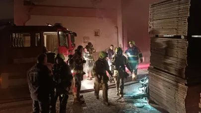 Bandırma'da işyeri alev aldı