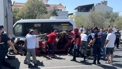 Edremit’te zincirleme kaza: 1 yaralı