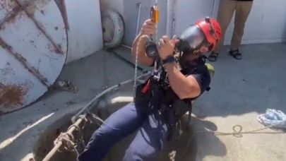 Edremit’te kahraman itfaiyeci yavru kediyi kurtardı