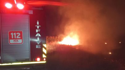 Altıeylül’de arazi yangını