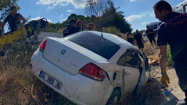 Balıkesir’de korkunç kaza: 2 Yaralı