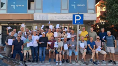 Edremit TEMAD emekli astsubayları İŞKUR'a iş başvurusu yaptı