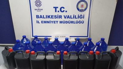 Ayvalık’ta KOM ekiplerinden etil alkol operasyonu