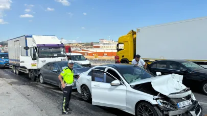 Balıkesir-Bursa karayolunda zincirleme kaza: 4 araç birbirine girdi