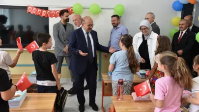Nergiz İlkokulu'nda İlk Ders Heyecanı