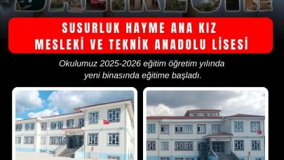 Susurluk Hayme Ana Kız Mesleki ve Teknik Anadolu Lisesi Yeni Binasında Eğitime Başladı