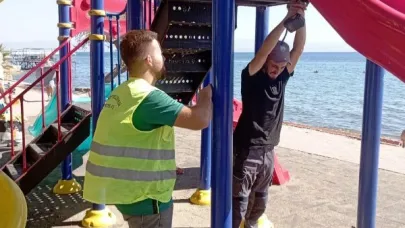 Edremit’te Parklar Yenileniyor