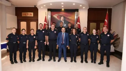 İtfaiye Haftası'nda Vali Ustaoğlu’na Ziyaret