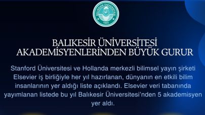 Dünyanın En Etkili Bilim İnsanları Listesinde BAÜN’den 5 akademisyen yer aldı