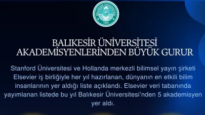 Dünyanın En Etkili Bilim İnsanları Listesinde BAÜN’den 5 akademisyen yer aldı