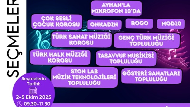 Büyükşehir Belediye Koroları yeni yeteneklerini arıyor