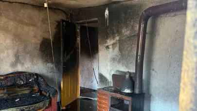 Sındırgı'da korkutan ev yangını