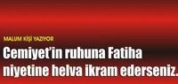 CEMİYETİN RUHUNA FATİHA