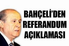 Bahçeli'den referandum açıklaması