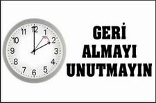 Saatleri geri almayı unutmayın!