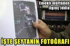 Emekli müftü şeytanın fotoğrafını yayınladı