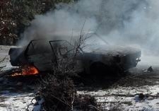 ORMANCININ ARACI ALEV ALEV  YANDI