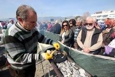 6 TON HAMSİ ŞENLİKTE İKRAM EDİLDİ
