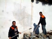 BURHANİYEDE KÖYLER BEYAZA BOYANIYOR