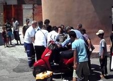 MOTOSİKLETTEN DÜŞEN KADININ FERYADI YÜREK PARÇALADI