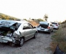 BALIKESİR’DE ZİNCİRLEME KAZA: 1 YARALI