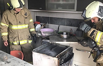 Edremit’te bulaşık makinesinden yangın çıktı  