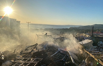 Erdek'te çöplük yangını paniği