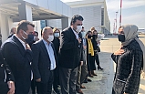 Dr.Leyla Şahin Usta Edremit Havalimanı'na indi, Balıkesir'e geçti.