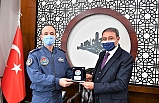 Bandırma 6. Ana Jet Üs Komutanı Hava Pilot Tuğgeneral Selahattin Akalp Vali Şıldak'ı ziyaret etti
